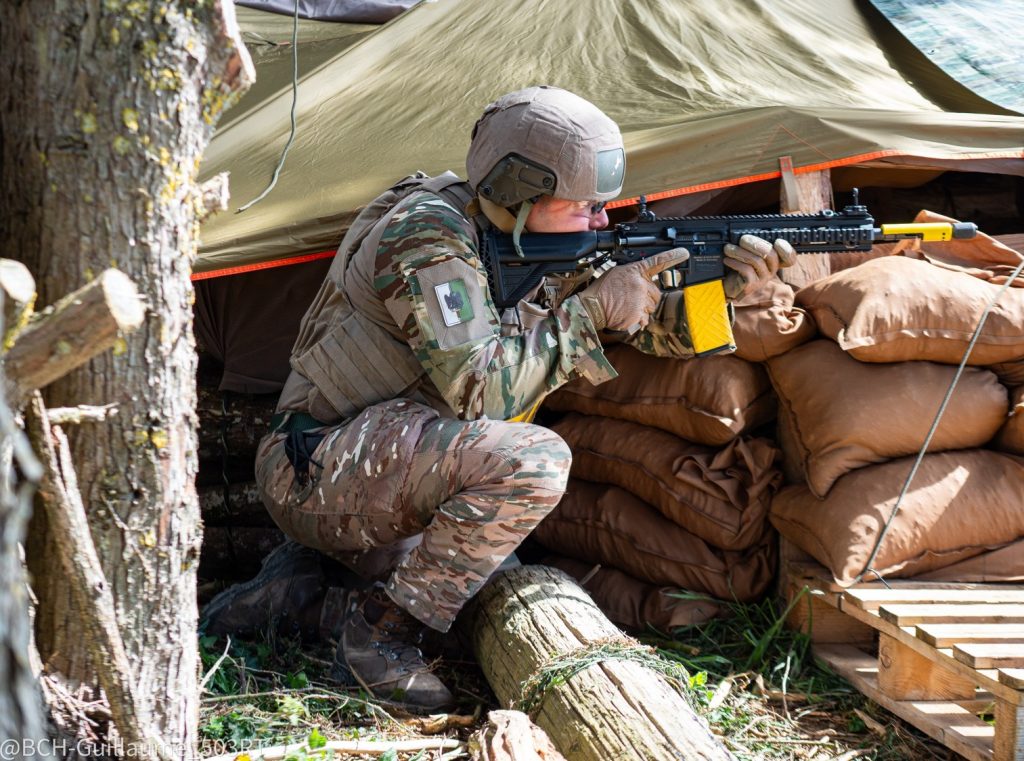 Soldat lors d'un exercice militaire ORION du 13 au 26 avril 2026