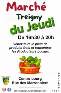 Marché de producteurs locaux du jeudi à Treigny
