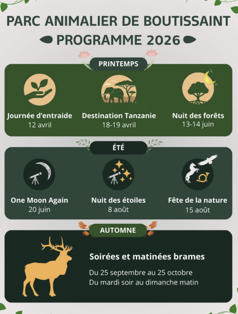 Soirées et matinées brames au Parc Animalier de Boutissaint du mardi soir au dimanche matin