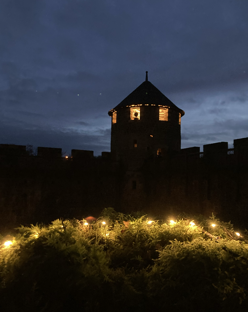 Photo nocturne du Château de Guédelon à Treigny
