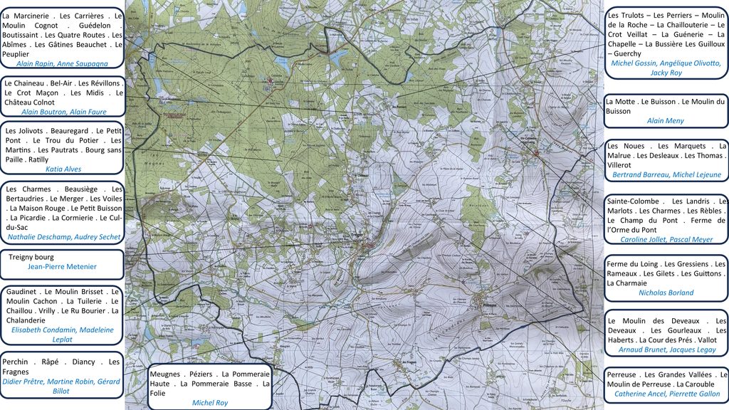 Carte des référents des villages et hameaux
